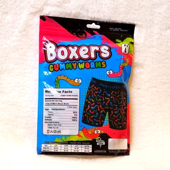 Extra Sour Gummy Worms Men Boxer Briefs - Picture 2 of 2